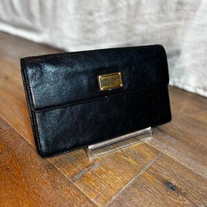 Marc By Marc Jacobs - Black Leather Clutch with Gold Plaque